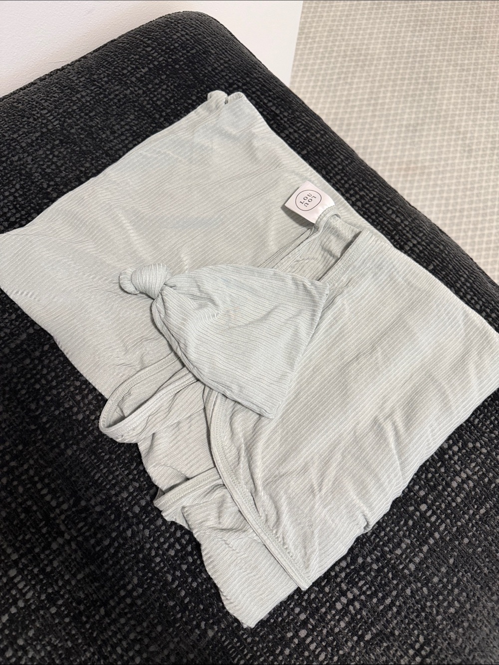 Lou Lou & Company Bailey Ribbed Swaddle Blanket & Hat